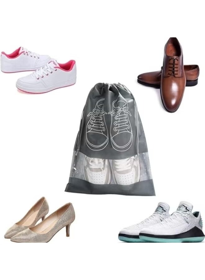 5Pcs Large Travel Storage Shoe Bag Waterproof Non-Woven with Rope for Men and Women - Image 2