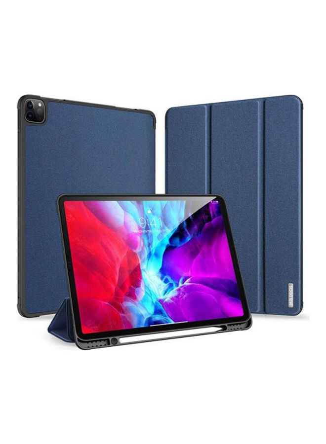 DUSALA Smart Case for iPad Pro 12.9 2020  Support Apple Pencil Charging  Lightweight Stand Cover with Auto Sleep/Wake for Apple iPad Pro 12.9 Inch 2020 Release Blue