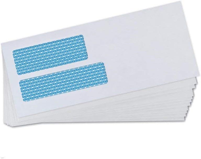 Aimoh 500#9 Double Window SELF Seal Security Envelopes - for Invoices, Statements & Documents, Security Tinted - Size 3-7/8 x 8-7/8-24 LB - 500 Count (30139) - Image 4