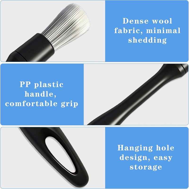 OFOAEEA 5Pcs Car Cleaning Brush Set - Versatile Detailing Brushes for Vehicle and Home - Image 4