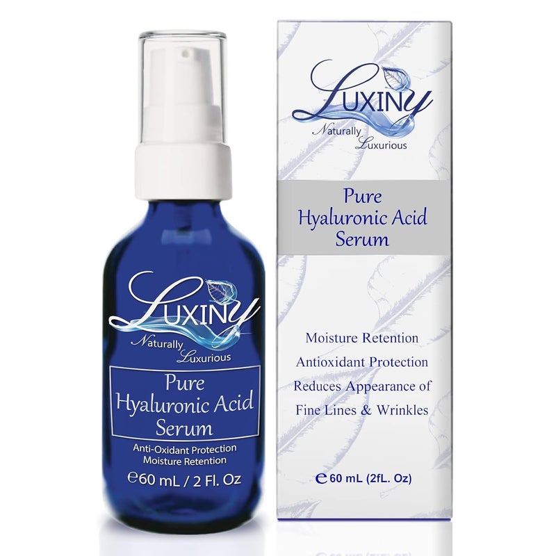 Luxiny Pure Hyaluronic Acid Serum for Face 2oz DOUBLE SIZE AntiAging Serum AntiWrinkle Moisturizer Natural Hydrating Serum for Skin Use Daily - Image 1