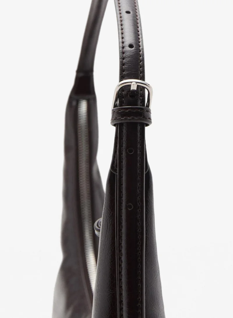 مانجو Medium oval shoulder bag