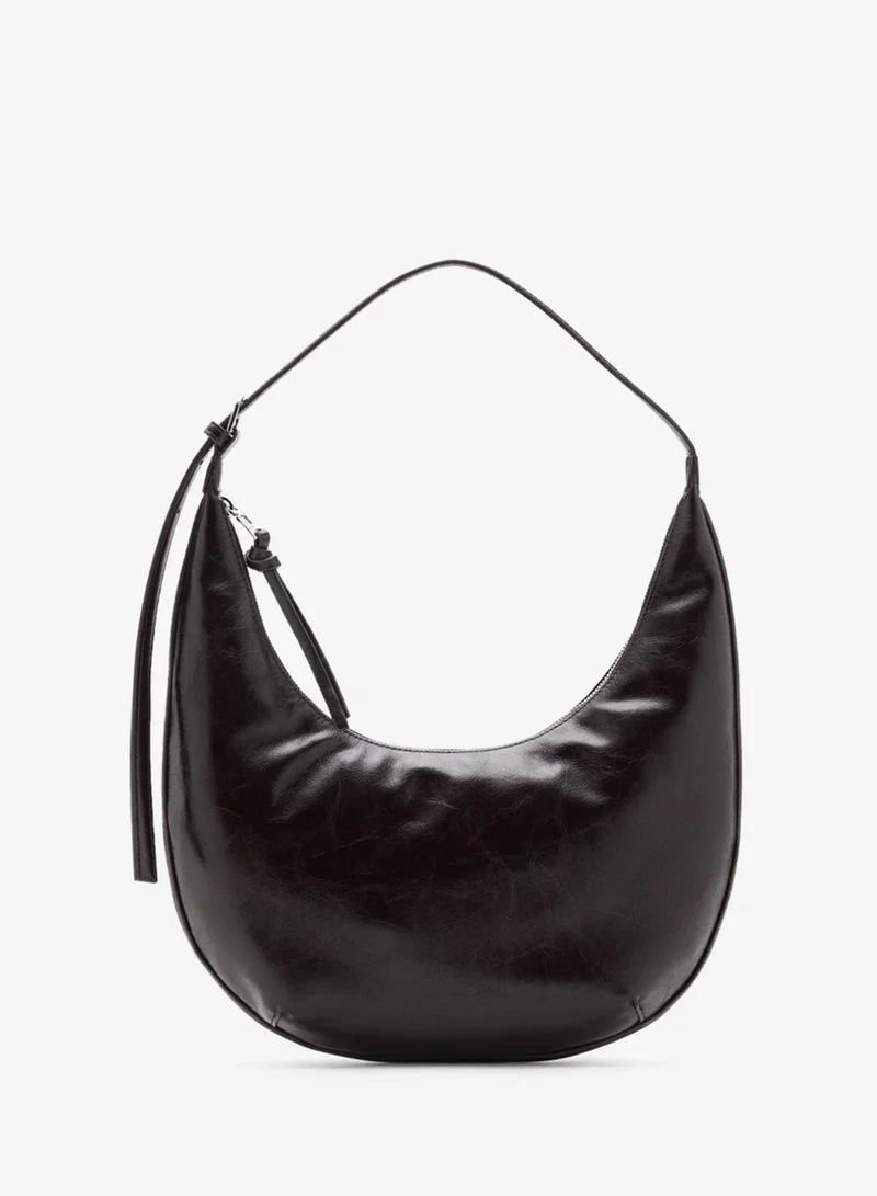 مانجو Medium oval shoulder bag