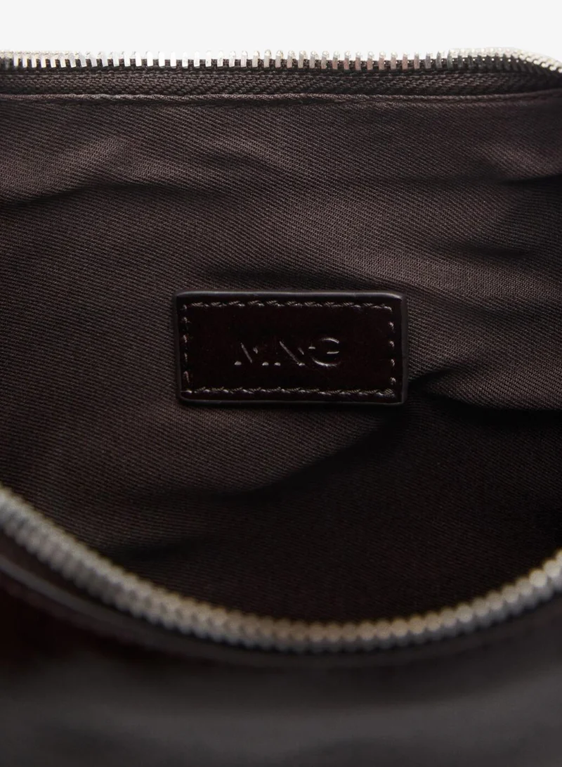 مانجو Medium oval shoulder bag