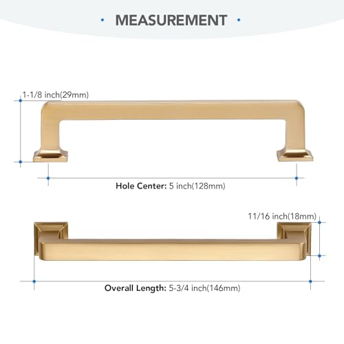 HOME EDIT 10 Pack 5 Inch Champagne Bronze Cabinet Handles Solid Zinc Alloy Pulls for Kitchen Cupboard Drawer Hardware - Image 3