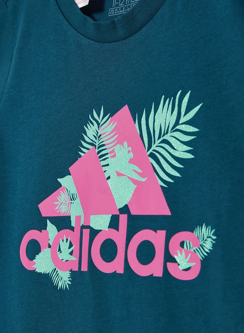 Adidas Youth Tropical Badge Of Sports T-Shirt