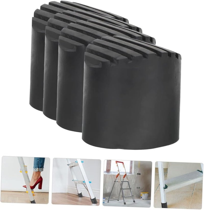 4 قطع حصائر أقدام سلم مطاطية للتثبيت على الأرضيات متوافقة مع أنواع مختلفة - Image 5