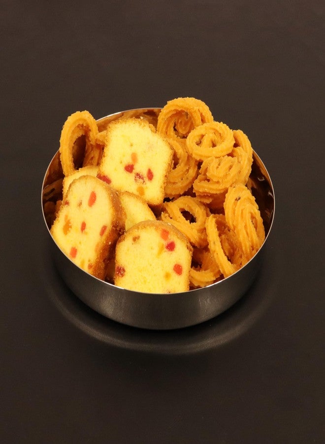 Spillbox Stainless Steel Halwa Plates|Quarter Plates|Circle Snack Plate |Multipurpose Plate for Kitchen|Dessert Plate Set|Side Dish|Mirror Finish|BPA Free[Weight:145gm Dia: 14cm] (Pack of 1) - Image 2