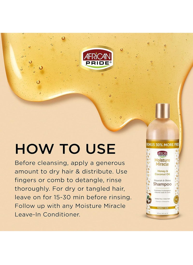 African Pride African Pride Honey & Coconut Oil Shampoo - 16 fl oz  - Image 3
