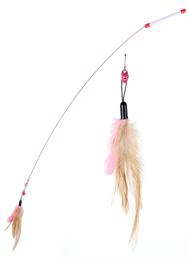 Bruislard Cat Feather Toy, 4PCS Cat Toys for Indoor Cats Interactive Cat-Feather Wand Cats Feather Toys for Bored Indoor-Cat Chase and Exercise - Image 5