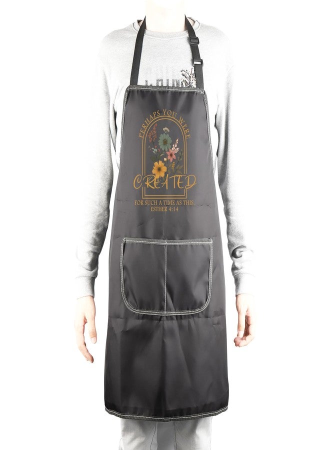 MBMSO Christian Chef Apron Biblical Gift Bible Verse Kitchen Apron Perhaps You were Created for Such Time as This Esther 4:14 (Esther 4:14 Apron-b) - Image 4