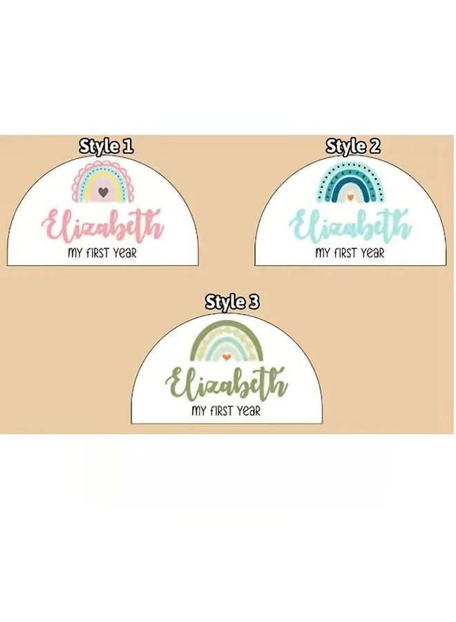 لوحة صور عيد الميلاد الأول الوردي اسم سنة صورة عرض تذكار - Image 5