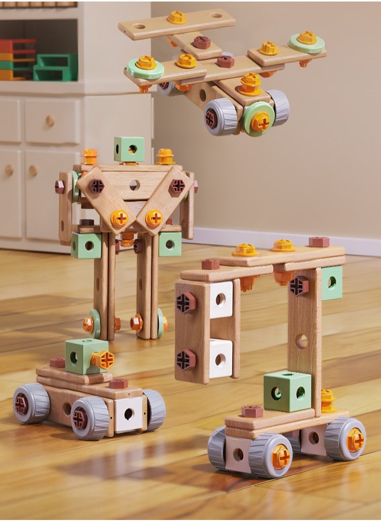 🔧 158PCS STEM Construction Toy Kit for Kids – DIY Toolbox with Electric Drill & Tools – Hands-on Learning Toy Set for Boys & Girls Age 3+  - Image 3