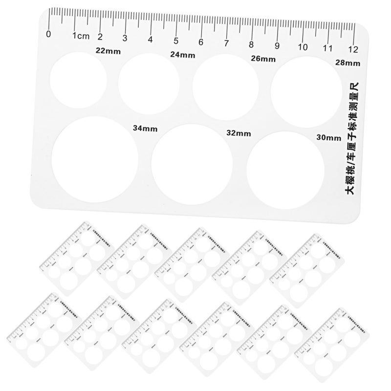 12 Pieces Fruit Diameter Gauge Cherry Size Measuring Tool Easy Operation for Farming - Image 2