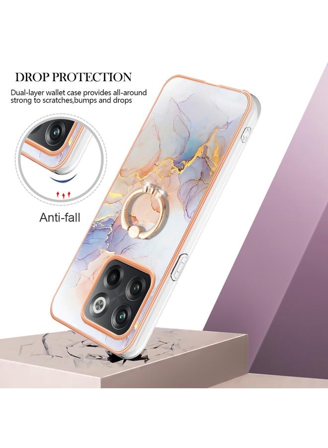 erorex Case For OnePlus 10T 5G / Ace Pro Electroplating IMD TPU Phone Case with Ring - Image 2