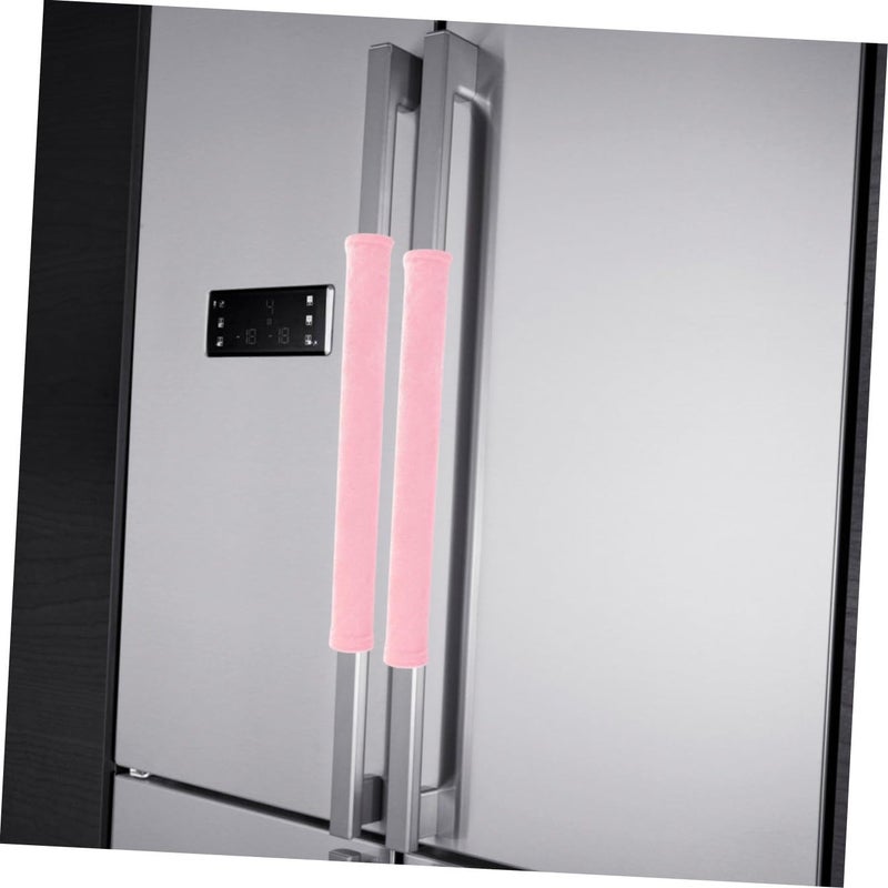 VERDANVERSE 2Pcs Microwave Oven and Refrigerator Handle Covers, Pink Anti-Skid, Oil-Resistant Protective Sleeve for Freezer and Kitchen Appliance Door Handles, Washable - Image 5