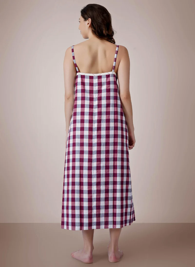 افتر دارك Siena, Patch Embroidery Slip and Robe Set