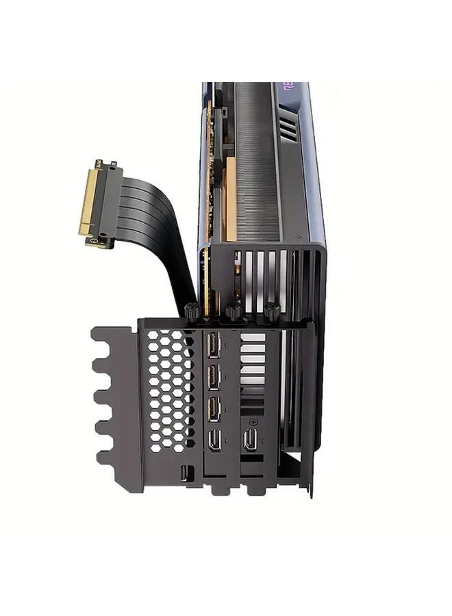 Black 4 0 GPU Support Bracket With 200MM PCIe 4 0 Riser Cable Vertical Mount For RTX 5090 4090 RX 9070 7900 - Image 4
