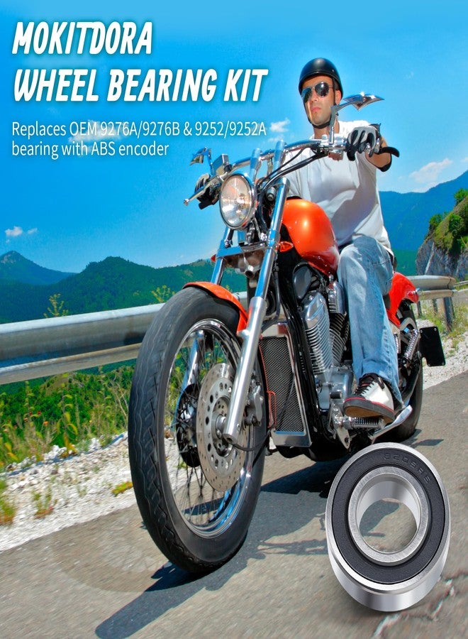 MoKitDora Rear ABS Wheel Bearing Kit for Harley Touring 2009-2024 Street Electra Road King Glide - Image 2