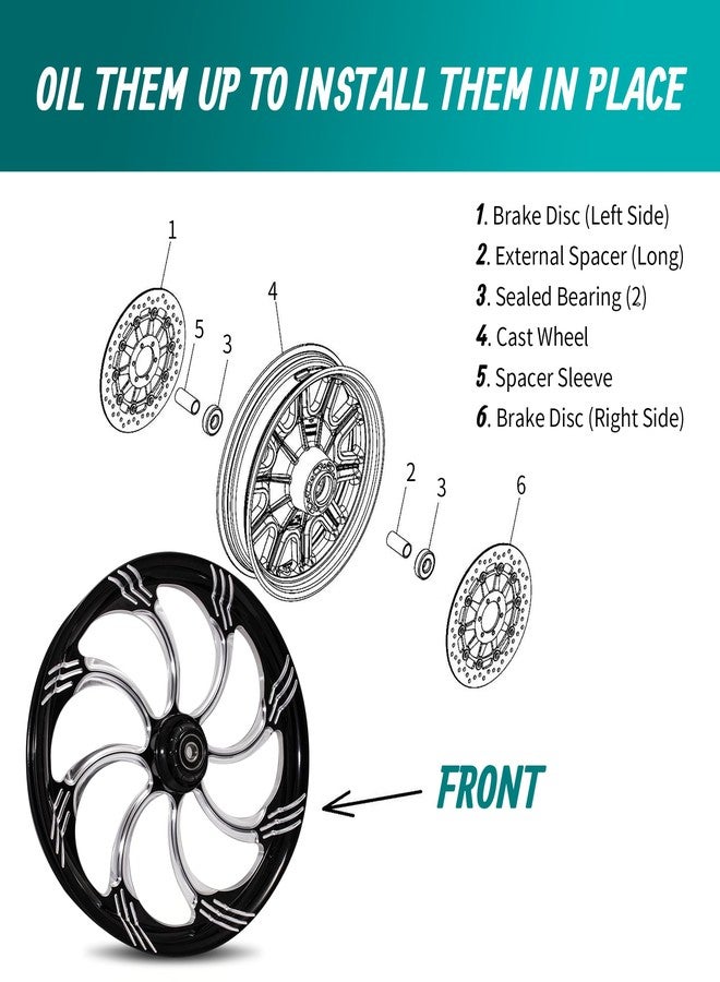 MoKitDora Rear ABS Wheel Bearing Kit for Harley Touring 2009-2024 Street Electra Road King Glide - Image 5