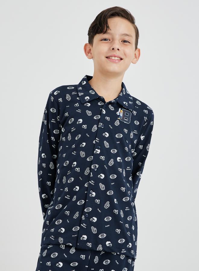 Styli Styli All-Over Print Long Sleeve Shirt and Pyjama Set  - Image 2