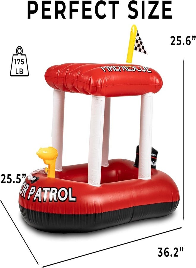 ZONETECH Zone Tech Inflatable Harbor Patrol Boat Pool Float and Harbor Master Boat Pool Float Ride On Fun Water Toy Squirter - Image 2