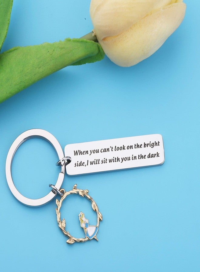 SEIRAA Key Rings When you Can't Look on the Bright Side I Will Sit With You in The Dark (Bright keychain) - Image 2