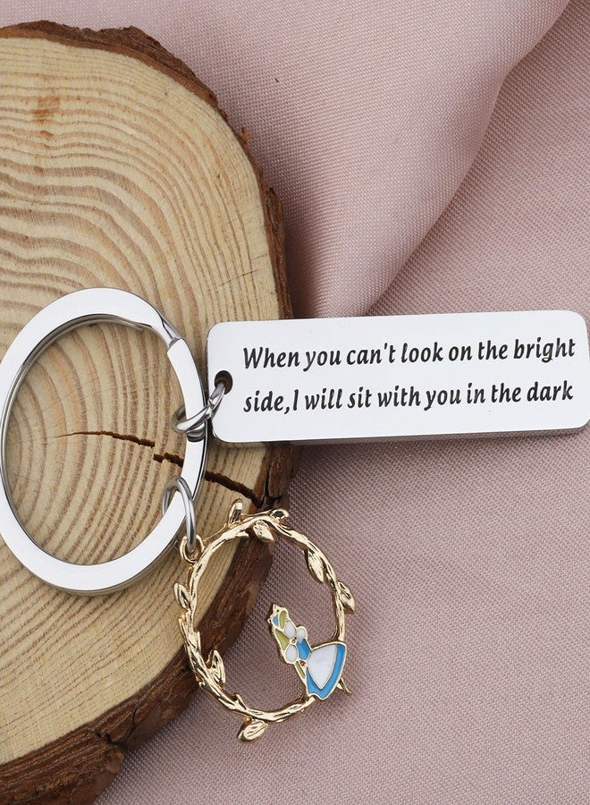 SEIRAA Key Rings When you Can't Look on the Bright Side I Will Sit With You in The Dark (Bright keychain) - Image 3