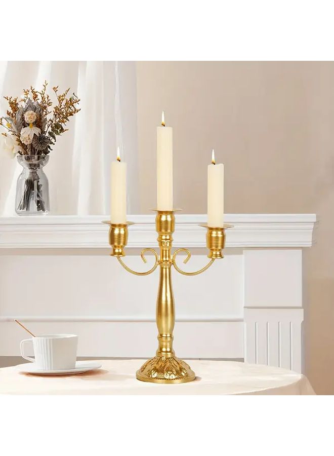 Black Metal Candle Holder Vintage Romantic Tabletop Decor 373 Size - Image 2
