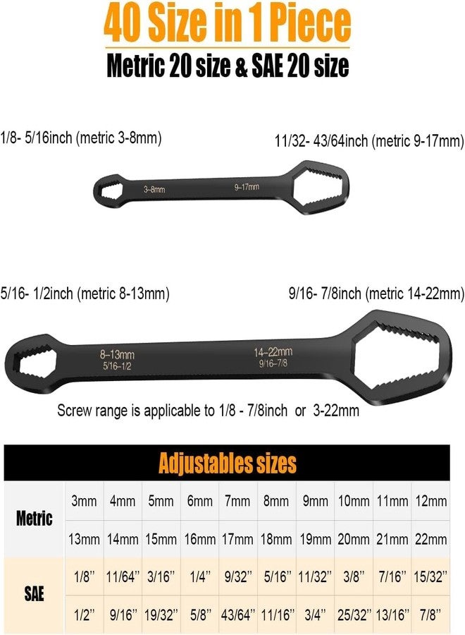 Birud Spanner Universal Self-Tightening Wrench Double-Head Torx Wrench Tool with Adjustable Self-tightening Spanner for Outdoor Riding (Multicolor, 2PCS SET) - Image 5
