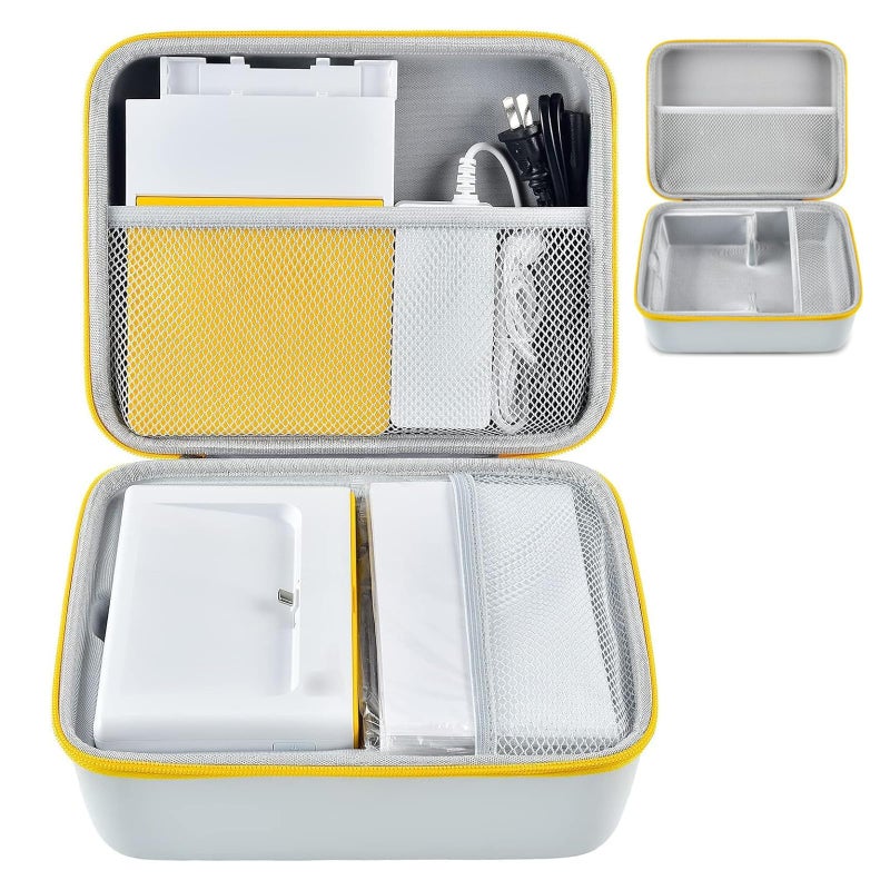 ALKOO حافظة ALKOO لطابعة الصور الفورية KODAK Dock Plus 4PASS (4x6 بوصة)، حاملة تخزين لخرطوشة إعادة التعبئة وورق الصور/ملحقات الشاحن - صندوق فقط (أسود) - Image 1