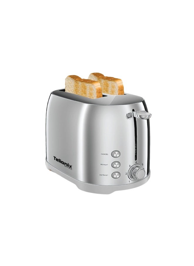 Telionix 2-Slice Bread Toaster 800W, Stainless Steel Body, 7-Level Browning Control, Defrost, Reheat, and Cancel Functions - pzsku/Z6BF80B0715F18EA120F4Z/45/_/1732431721/28a6537a-ff80-4d63-905a-d8ddec429e2d