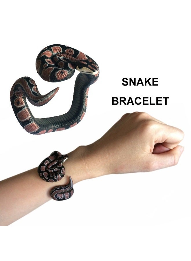 Realistic Animal Plant Simulation Models Toy For Children's Education Play-Color:Snake Bracelet-Ball Python  - Image 1