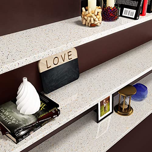 ELTON Granite Self Adhesive Waterproof Contact Film Wallpaper for Countertops Cupboard Door, Almirah, Fridge, Tabletop, Wall, Floor (2X16 FT, Glossy Gold Granite, EL22222) - Image 4