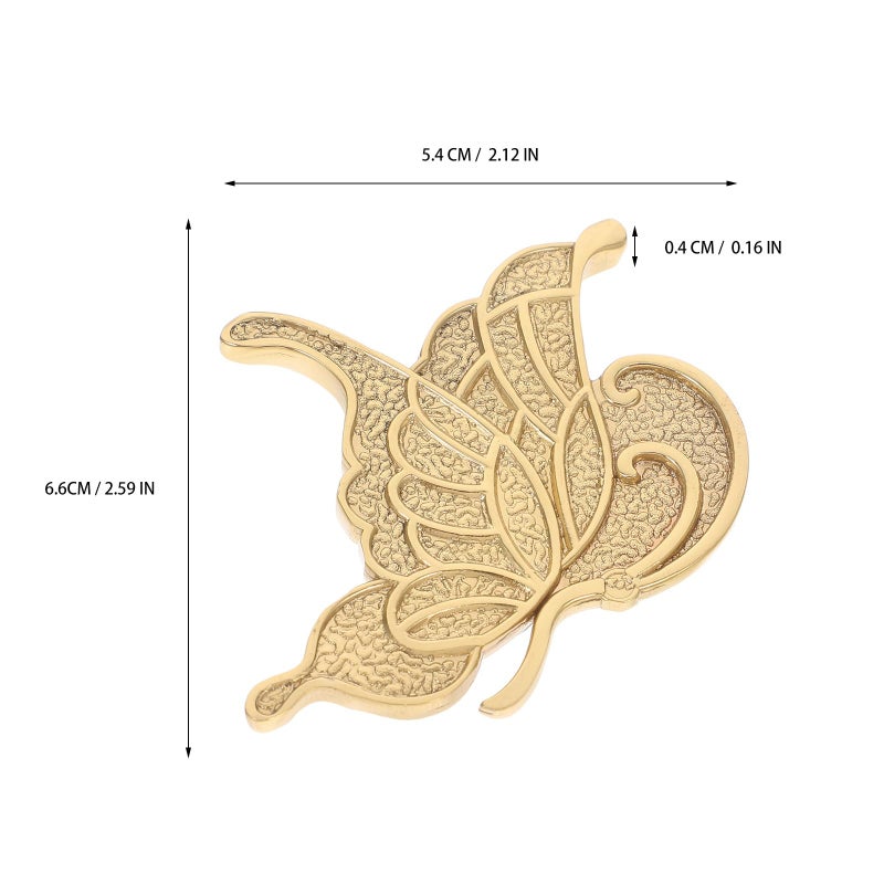 Retro Brass Butterfly Drawer Pull Handle Left Side Small Cabinet Knob For Closet - Image 3