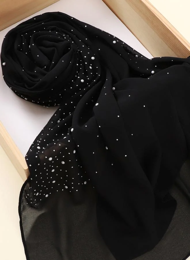 Take Two Black Embellished Hijab