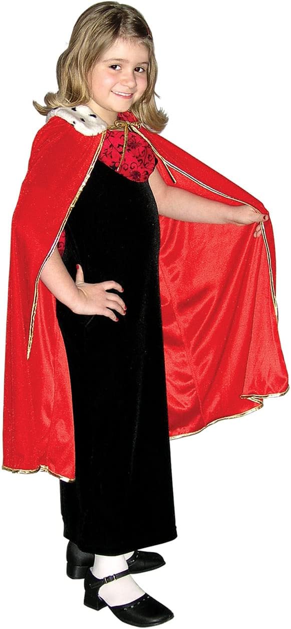 Beistle Child Size Red King Queen Robe Fantasy Prince Princess Medieval Halloween Costume Cape Mardi Gras Accessory 33 - Image 3