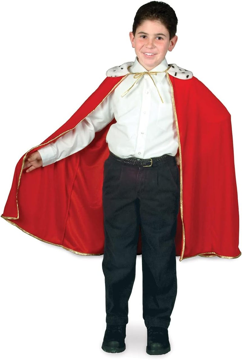 Beistle Child Size Red King Queen Robe Fantasy Prince Princess Medieval Halloween Costume Cape Mardi Gras Accessory 33 - Image 2