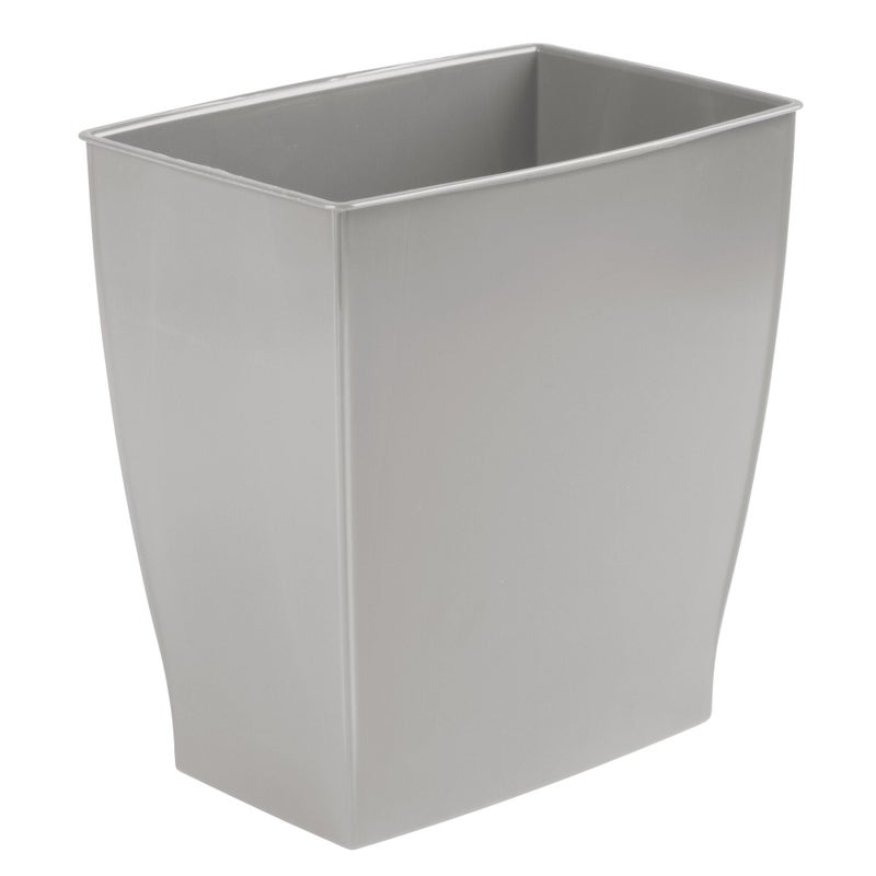 iDesign Small Bathroom Trash Can Ideal for Primary and Guest Bathroom or Office Gray Made in USA