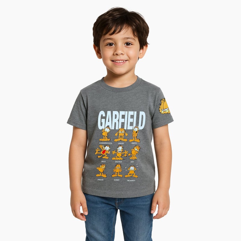 نكلوديون تيشيرت أطفال أولاد نيكلوديون غارفيلد بأكمام قصيرة - Image 1