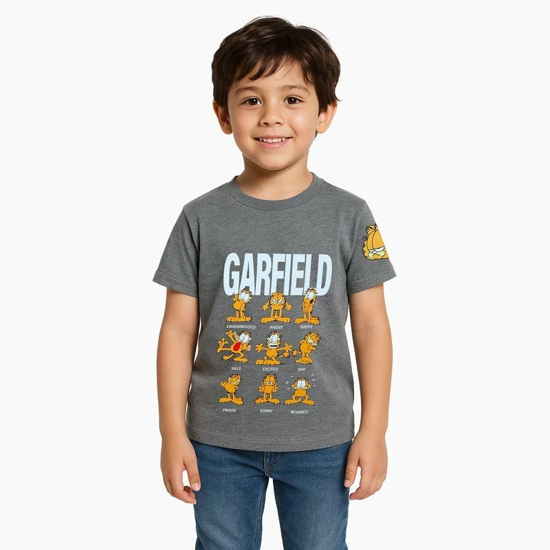 نكلوديون تيشيرت أطفال أولاد نيكلوديون غارفيلد بأكمام قصيرة