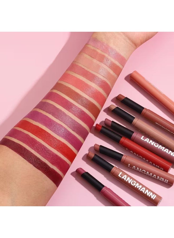 LANGMANNI 6-Pack Matte Lipstick Set, Long-Lasting Twist-Up Lip Paste, Mixed Color System, All Skin Types, Perfect for Valentine'S Day & Birthday Gifts - Image 3