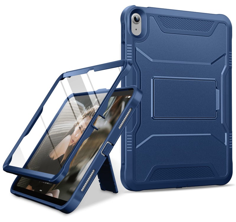 DTTO Case for iPad A16 11th Generation 11Inch 2025 iPad 10th Generation 109Inch 2022 Durable Shockproof Full Body Protective Cover with Builtin Screen Protector Navy Blue - Image 2