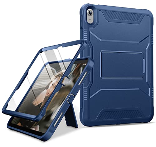 DTTO Case for iPad A16 11th Generation 11Inch 2025 iPad 10th Generation 109Inch 2022 Durable Shockproof Full Body Protective Cover with Builtin Screen Protector Navy Blue - Image 1