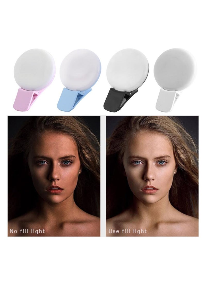 Generic - Mini Selfie Lights Mobile Phone Lens Portable Selfie Ring Fill Light Clip Led Lamp For Samsung Universal Smartphone Computer - Image 1
