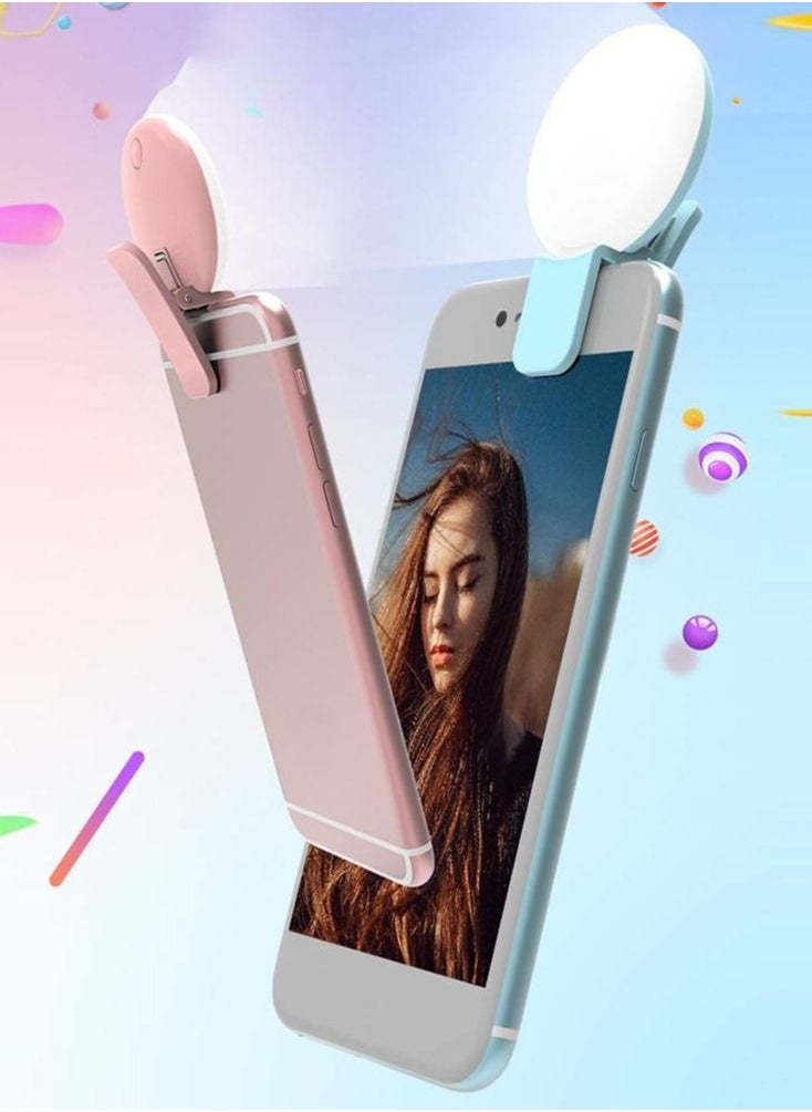 Generic - Mini Selfie Lights Mobile Phone Lens Portable Selfie Ring Fill Light Clip Led Lamp For Samsung Universal Smartphone Computer - Image 1