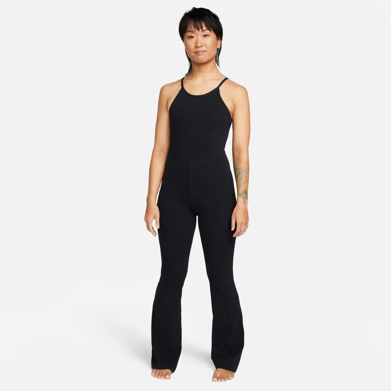 Nike Black Women's Zenvy Dri-FIT Full-Length Flared Bodysuit for Women | Best Price UAE