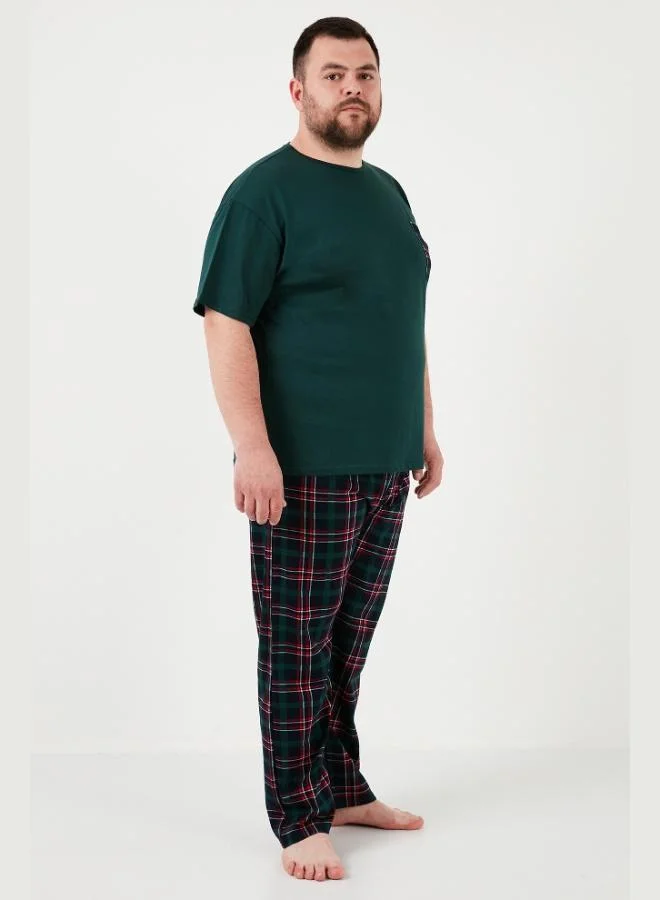 بوراتي طقم بيجامة رجالي قطن مقاس كبير من بوراتي