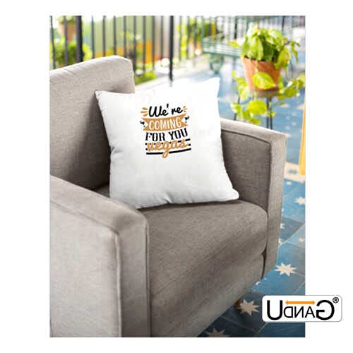 UDNAG White Polyester 'Girls Trip | we re Coming for You Vegas' Pillow Cover [16 Inch X 16 Inch] - Image 3