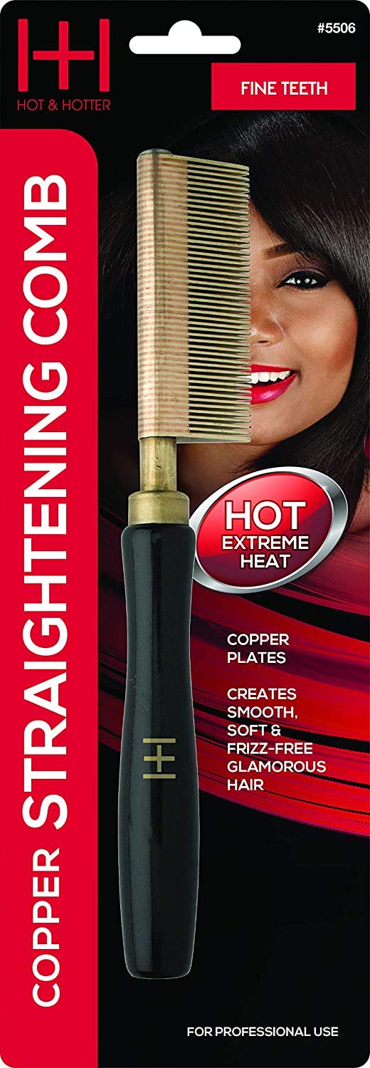 Annie Straightening Comb, Fine Teeth with Copper - Image 1